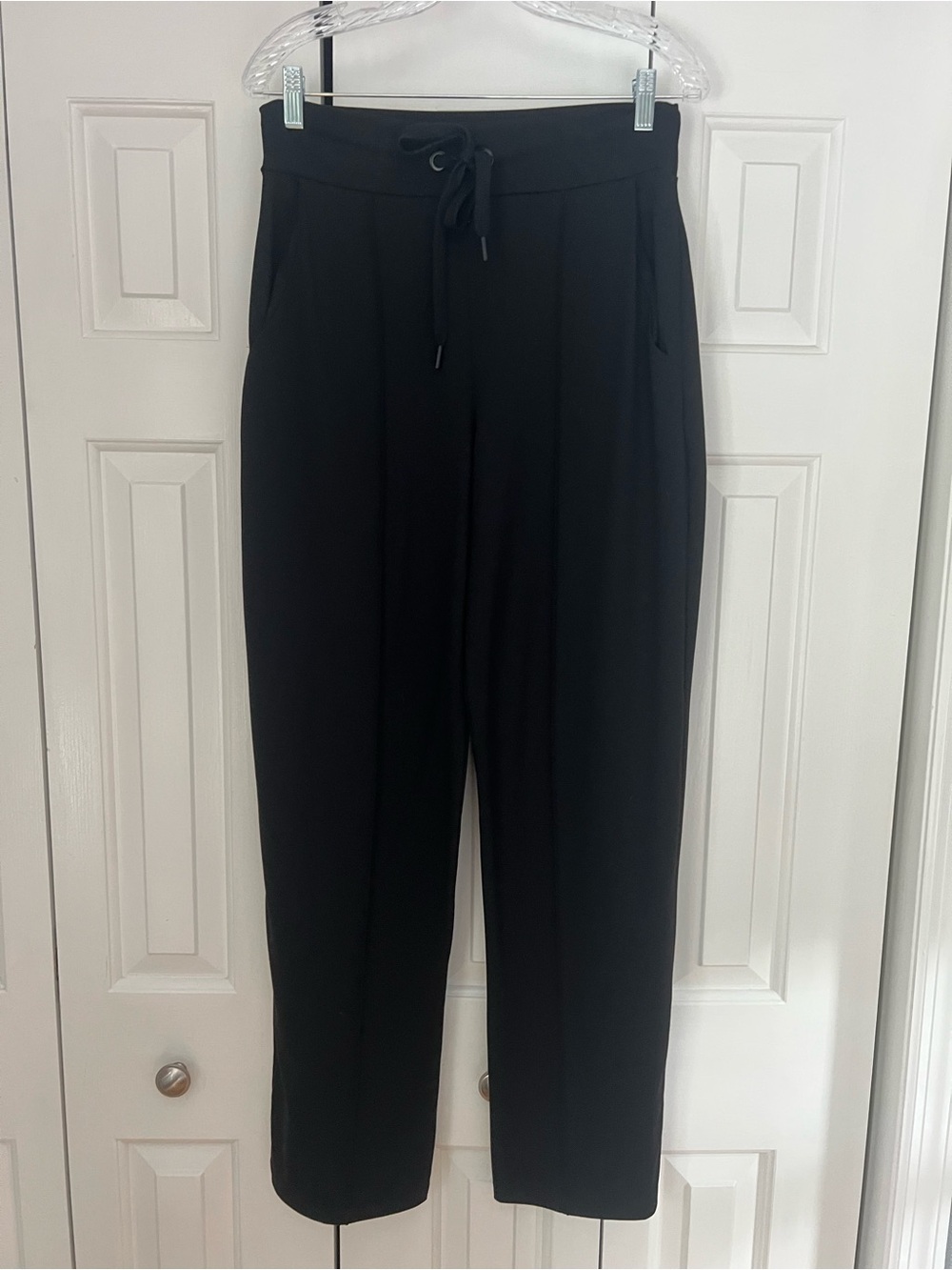 Susana Monaco Black Drawstring Tapered Trousers